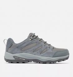 Buty trekkingowe męskie, Redmond IV Low WP. Szare buty turystyczne Columbia, bez wzorów, z materiału, przed kostkę, bez zapięcia, trekkingowe. Za 448.25 zł.