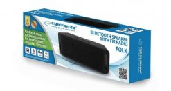 Głośniki bluetooth Esperanza FOLK EP126KK (kolor czarny). Czarne głośniki przenośne Esperanza. Za 27.99 zł.