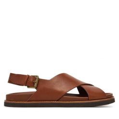 Sandały Polo Ralph Lauren. Brązowe sandały Polo Ralph Lauren, bez zapięcia. Za 549.99 zł.