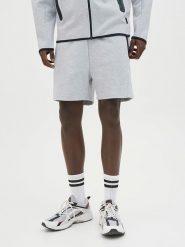 Jack & Jones Szorty dresowe w kolorze szarym rozmiar: L. Szare krótkie spodenki sportowe Jack & Jones, l, bez wzorów, z dresówki. Za 97.28 zł.