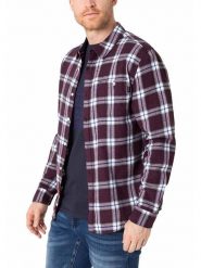 Timezone Koszula w kolorze bordowo-niebieskim rozmiar: M. Czerwone koszule Timezone, m, bez wzorów, bez kołnierzyka, bez ramiączek. Za 144.45 zł.