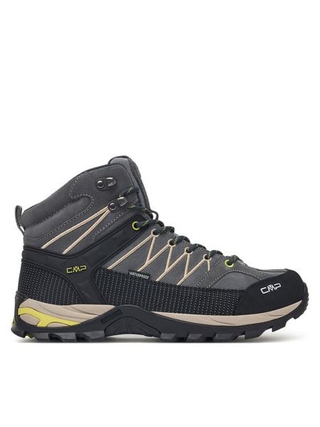 CMP Trekkingi Rigel Mid Wp 3Q12947 Szary. Szare botki sznurowane CMP, bez wzorów, ze skóry, bez obcasa, bez zapięcia. Za 529.99 zł.