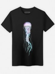 WOOOP Koszulka "Space Jelly" w kolorze czarnym rozmiar: XXL. Czarne bezrękawniki Wooop, xxl, bez wzorów, z bawełny, bez kołnierzyka, bez ramiączek. Za 61.89 zł.