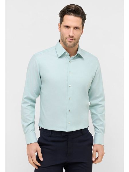 Eterna Koszula - Modern fit - w kolorze turkusowym rozmiar: 45. Niebieskie koszule Eterna, bez wzorów, z bawełny, bez kołnierzyka, bez ramiączek. Za 113.63 zł.