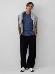 4F T-shirt slim gładki męski - denim XXL. T-shirty 4F, m, bez wzorów, z denimu, bez kołnierzyka, bez ramiączek. Za 69.99 zł.