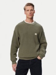 Calvin Klein Jeans Sweter LV04RD313G Zielony ciemny Regular Fit. Zielone swetry rozpinane Calvin Klein Jeans, m, bez wzorów, z bawełny, bez kołnierzyka, bez ramiączek. Za 409.99 zł.