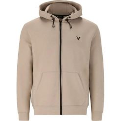 Zipperowany hoodie Virtus Taro. Brązowe bluzy VIRTUS, m, bez wzorów, z kapturem. Za 335.50 zł.