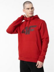 4F Bluza 4FAW23TSWSM694 Czerwony Regular Fit. Czerwone bluzy 4F, m, bez wzorów, z bawełny, bez kaptura. Za 99.99 zł.