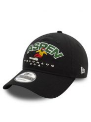 New Era Czapka z daszkiem Washed Aspen Ski 9TWENTY 60580870 Czarny. Czarne czapki z daszkiem New Era, bez wzorów, z bawełny. Za 79.99 zł.