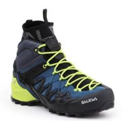 Buty trekkingowe Salewa Ms Wildfire Edge Mid Gtx 61350-8971 niebieskie. Niebieskie trekkingi bez wzorów, ze skóry, bez zapięcia. Za 1,203.68 zł.