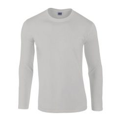 Koszulka Z Długim Rękawem Unisex Softstyle Dla Dorosłych. Szare bluzki z długim rękawem GILDAN, xl, bez wzorów, bez kołnierzyka, bez ramiączek. Za 46.99 zł.