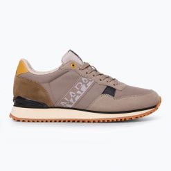 Buty męskie Napapijri. Brązowe buty sportowe casual Napapijri, bez wzorów, bez zapięcia. Za 309.99 zł.