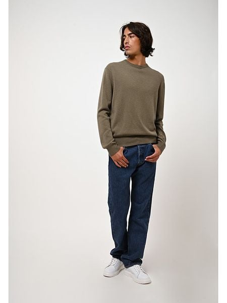 AUTHENTIC CASHMERE Kaszmirowy sweter "Aigliére" w kolorze khaki rozmiar: L. Brązowe swetry nierozpinane AUTHENTIC CASHMERE, l, bez wzorów, z kaszmiru, bez kołnierzyka, bez ramiączek. Za 413.99 zł.