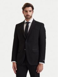 KARL LAGERFELD Marynarka 155612 564008 Czarny Modern Fit. Czarne garnitury KARL LAGERFELD, m, bez wzorów, z bawełny. Za 1,639.00 zł.