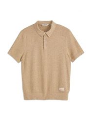 Scotch & Soda Koszulka polo w kolorze beżowym rozmiar: L. Brązowe koszulki polo Scotch & Soda, l, bez wzorów, z bawełny, bez kołnierzyka, bez ramiączek. Za 126.15 zł.