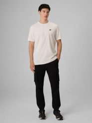 4F Spodnie casual cargo męskie - czarne S. Szare spodnie materiałowe 4F, na co dzień, m, bez wzorów, z denimu, casualowe. Za 199.99 zł.