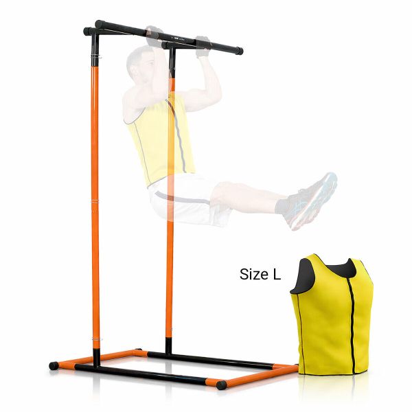 Zestaw stacja do podciągania i kamizelka sportowa sauna InnovaGoods. Brązowe kamizelki sportowe innovagoods, l, bez wzorów, z materiału, bez kaptura, na fitness i siłownię. Za 818.99 zł.