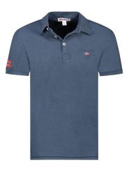 Geographical Norway Koszulka polo "Kars" w kolorze granatowym rozmiar: S. Niebieskie koszulki polo Geographical Norway, s, bez wzorów, z bawełny, bez kołnierzyka, bez ramiączek. Za 79.59 zł.