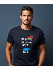 WOOOP Koszulka "Be a rainbow" w kolorze granatowym rozmiar: S. Niebieskie bezrękawniki Wooop, s, bez wzorów, z bawełny, bez kołnierzyka, bez ramiączek. Za 56.99 zł.