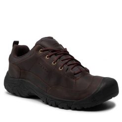 Półbuty Keen. Brązowe eleganckie półbuty Keen, bez wzorów, bez obcasa, bez zapięcia. Za 369.99 zł.