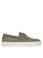 Calvin Klein Półbuty Hybrid Lace Up Boat Nu HM0HM01892 Szary. Szare eleganckie półbuty CALVIN KLEIN, bez wzorów, ze skóry, bez obcasa, bez zapięcia. Za 699.99 zł.