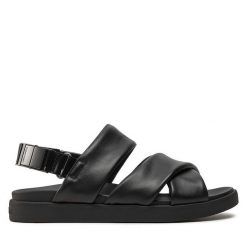 Sandały Calvin Klein. Czarne sandały CALVIN KLEIN, bez zapięcia. Za 469.99 zł.