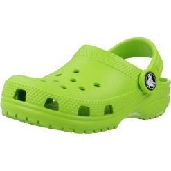 Sandały CROCS CLASSIC CLOG T Zielony. Zielone sandały Crocs, z materiału, bez zapięcia. Za 171.99 zł.