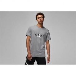 Koszulka sportowa męska Nike Air Jordan Stretch. Szare t-shirty sportowe Nike, bez wzorów, z bawełny, bez ramiączek. Za 243.00 zł.