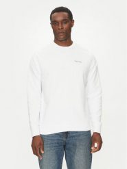 Calvin Klein Bluza Linear Box Logo K10K114259 Biały Regular Fit. Białe bluzy CALVIN KLEIN, m, bez wzorów, z bawełny, bez kaptura. Za 259.99 zł.