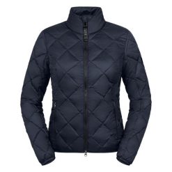 Kurtka jeździecka ELT Monza. Niebieskie kurtki ELT, l, bez wzorów, z materiału, bez kaptura. Za 399.75 zł.