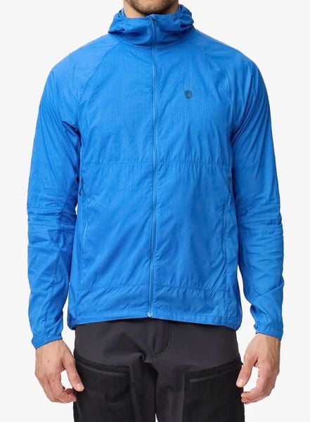 Kurtka przeciwwiatrowa Fjallraven Keb Latt Wind Jacket. Niebieskie kurtki Fjällräven, l, bez wzorów, z materiału, bez kaptura. Za 667.69 zł.