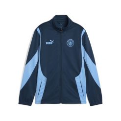 Młodzieżowa kurtka Manchester City ftblNRGY+ PUMA Marine Blue Blazing. Niebieskia kurtki Puma, m, z aplikacjami, bez kaptura. W wyprzedaży za 259.00 zł.