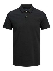 Jack & Jones Koszulka polo "Paulos" w kolorze czarnym rozmiar: L. Czarne koszulki polo Jack & Jones, l, bez wzorów, z bawełny, bez kołnierzyka, bez ramiączek. Za 79.03 zł.
