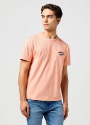 MESKA KOSZULKA WRANGLER SMALL LOGO TEE SHRIMP 112362799. T-shirty Wrangler, m, bez wzorów, bez kołnierzyka, bez ramiączek. Za 79.99 zł.