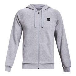 Męska Bluza Z Kapturem Rival Fleece Full Zip. Szare bluzy Under Armour, m, bez wzorów, z kapturem. Za 327.99 zł.
