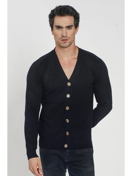 William de Faye Kardigan w kolorze czarnym rozmiar: 42. Czarne swetry rozpinane William de Faye, bez wzorów, z kaszmiru, bez kołnierzyka, bez ramiączek. Za 158.10 zł.