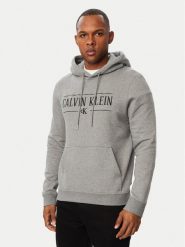 Calvin Klein Jeans Bluza LV04RH238G Szary ciemny Regular Fit. Szare bluzy Calvin Klein Jeans, m, bez wzorów, z bawełny, bez kaptura. Za 369.99 zł.