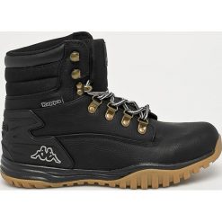 Kappa - Buty Farum. Czarne botki sznurowane Kappa, bez wzorów, z materiału, z okrągłym noskiem, bez obcasa, bez zapięcia. W wyprzedaży za 159.90 zł.