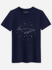 WOOOP Koszulka "Whale Constellation" w kolorze granatowym rozmiar: M. Niebieskie bezrękawniki Wooop, m, bez wzorów, z bawełny, bez kołnierzyka, bez ramiączek. Za 39.45 zł.