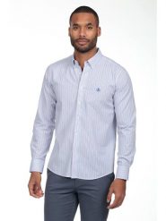 The Time of Bocha Koszula - Regular fit - w kolorze biało-błękitnym rozmiar: XXL. Białe koszule The Time of Bocha, xxl, bez wzorów, z bawełny, bez kołnierzyka, bez ramiączek. Za 130.99 zł.