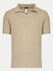 Hanro Polo Loungy Summer 75918 Beżowy Slim Fit. Brązowe koszulki polo Hanro, m, bez wzorów, z bawełny, bez kołnierzyka, bez ramiączek. Za 349.99 zł.