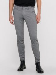 Only & Sons Chinosy Mark 22010209 Szary Slim Fit. Szare eleganckie spodnie Only & Sons, m, z syntetyku. Za 99.99 zł.