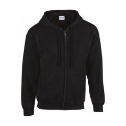 Bluza zapinana na zamek błyskawiczny Gildan Heavy Blend ®. Czarne bluzy z kapturem GILDAN, m, bez wzorów, z bawełny, z kapturem. Za 136.45 zł.