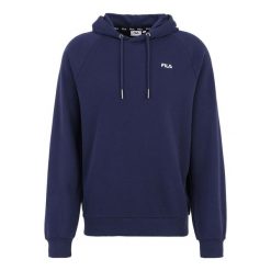 Bluza trekking męska Braives Reglan. Niebieskie bluzy Fila, m, bez wzorów, z bawełny, z kapturem. Za 229.00 zł.