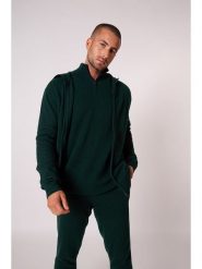 Perfect Cashmere Kaszmirowy kardigan "Eldo" w kolorze ciemnozielonym rozmiar: XL. Zielone swetry rozpinane Perfect Cashmere, xl, bez wzorów, z kaszmiru, bez kołnierzyka, bez ramiączek. Za 437.17 zł.