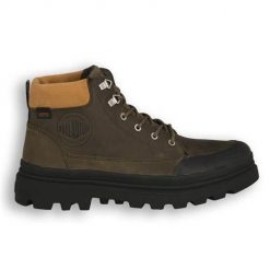 Buty do chodzenia męskie Palladium 325 Pallatrooper Cuff. Brązowe buty sportowe casual Palladium, bez wzorów, z gumy, bez zapięcia. Za 886.00 zł.