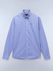 NAPAPIJRY Koszula "Terra" - Regular fit - w kolorze niebieskim rozmiar: XXL. Niebieskie koszule NAPAPIJRY, xxl, bez wzorów, z bawełny, bez kołnierzyka, bez ramiączek. Za 123.25 zł.