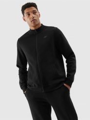 4F Bluza dresowa rozpinana bez kaptura męska - czarna XL. Czarne bluzy 4F, m, bez wzorów, z bawełny, bez kaptura. Za 149.99 zł.