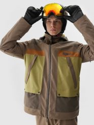 4F Kurtka snowboardowa membrana 15000 męska - brązowa XXL. Brązowe kurtki narciarskie i snowboardowe 4F, m, bez wzorów, z meshu, narciarskie. W wyprzedaży za 249.99 zł.