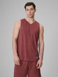 4F Koszulka do koszykówki loose szybkoschnąca uniseks - burgundowa XL. Czerwone t-shirty 4F, m, bez wzorów, bez kołnierzyka, bez ramiączek. Za 119.99 zł.